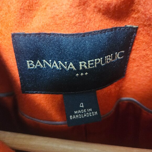 Banana Republic Factory, pea coat, SZ 4, orange - Picture 4 of 5